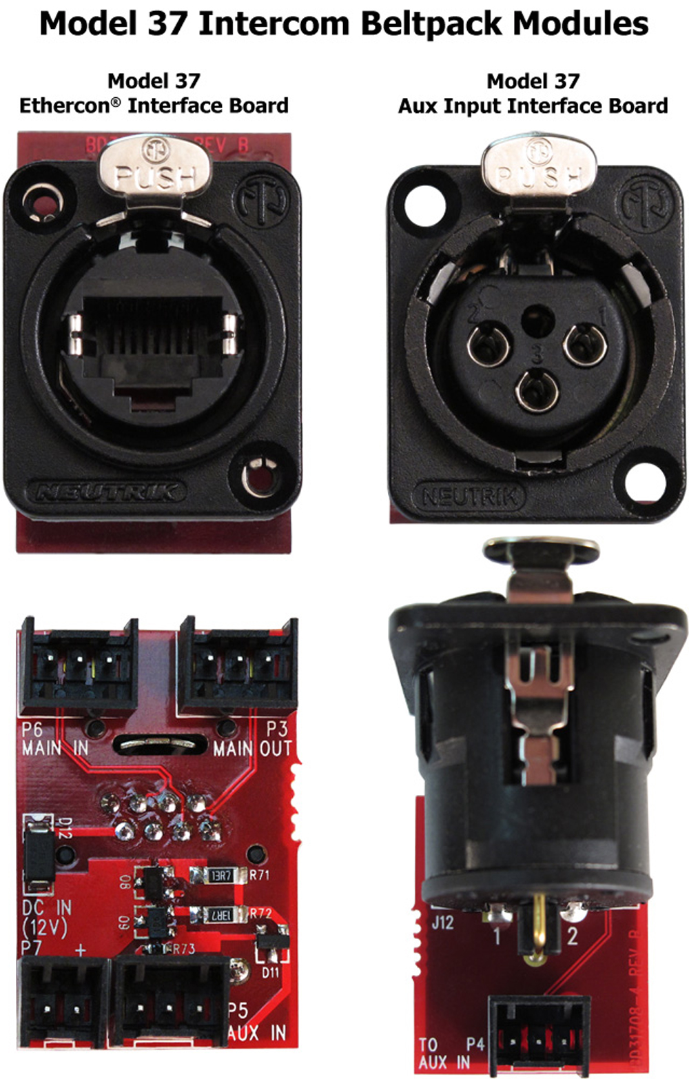 Model 37 Power Entry Module and Aux Audio Input Module (M37-MK-01)
