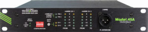 “1/2-Rack” Front Panel for One Model 45A Interface