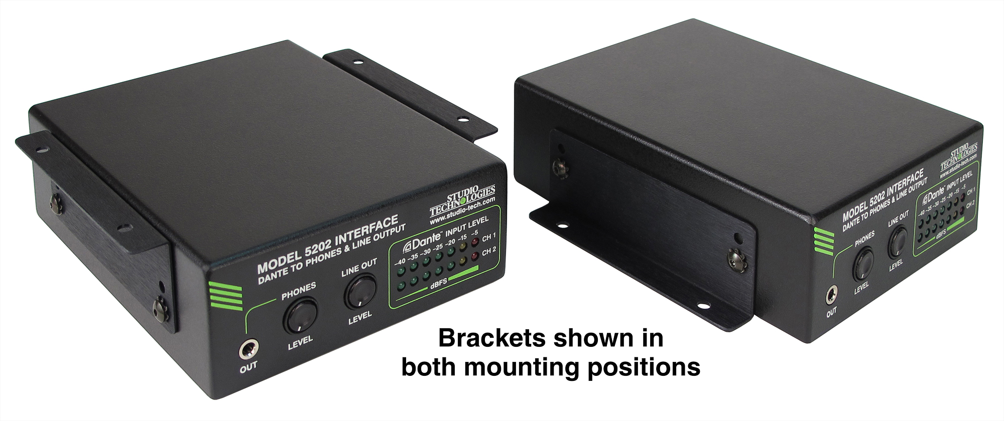 Mounting Bracket Kit for Model 5200-Series Interfaces and Model 391 Dante Alerting Unit