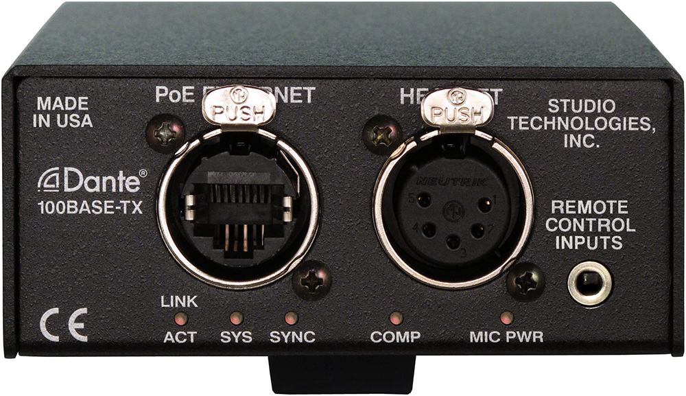 Model 374A Intercom Beltpack: Four Channels, 5-Pin Female Headset Connector