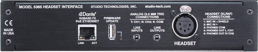 Model 5365 Headset Interface